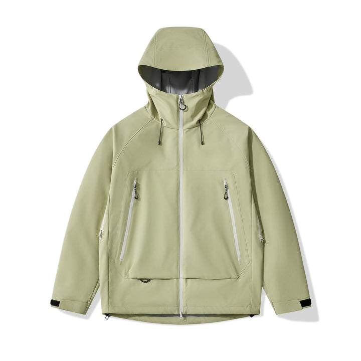Herren technisch-isolierende Softshelljacke mit Kapuze und Fleece-Innenkragen Drune