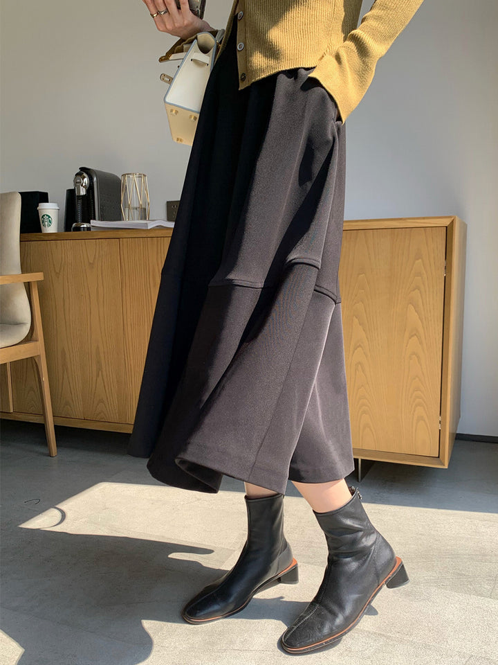 Damen Eleganter Midirock aus luftiger Baumwolle Drune
