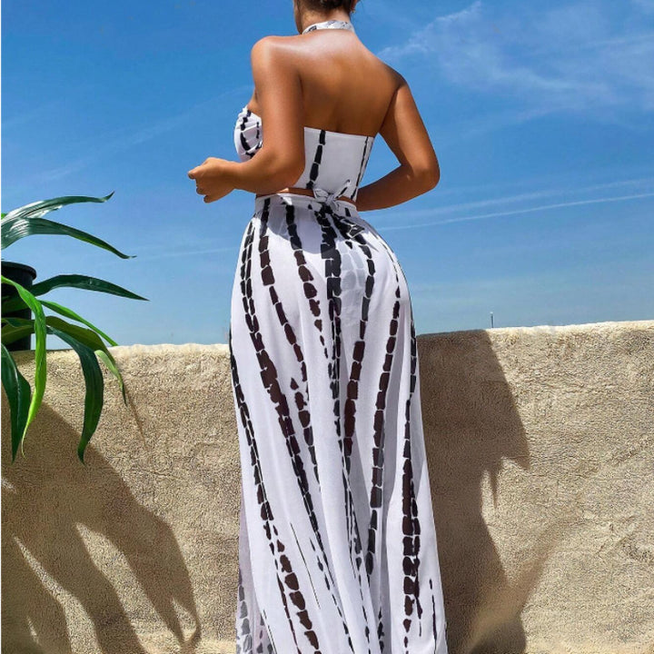 Damen Bikini-Set mit elegantem Maxirock und femininem Oberteil Drune