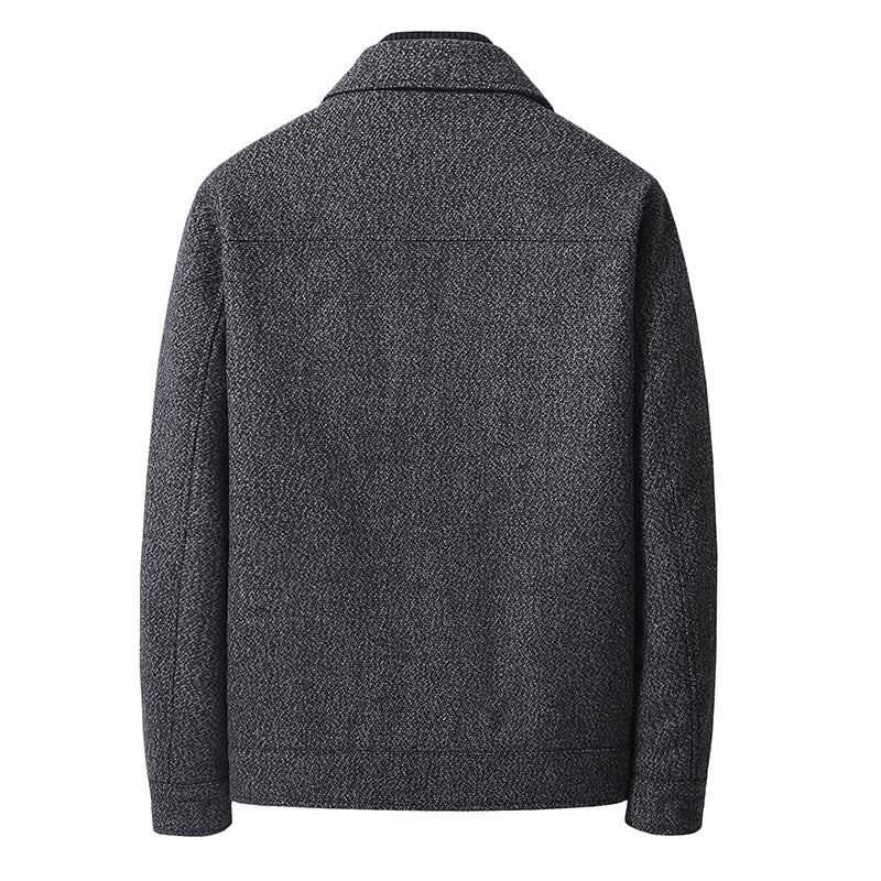 Herren Tweed-Blouson mit Hemdkragen, leicht wattierter Innenlage und aufgesetzten Taschen Drune