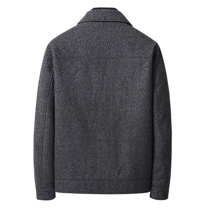 Herren Tweed-Blouson mit Hemdkragen, leicht wattierter Innenlage und aufgesetzten Taschen Drune