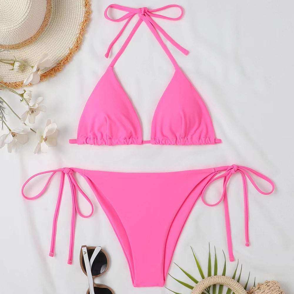 Damen Triangel-Bikini mit verstellbaren Bindebändern und raffinierten Details Drune