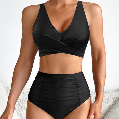 Damen Hochtaillierter Bade-Bikini Drune