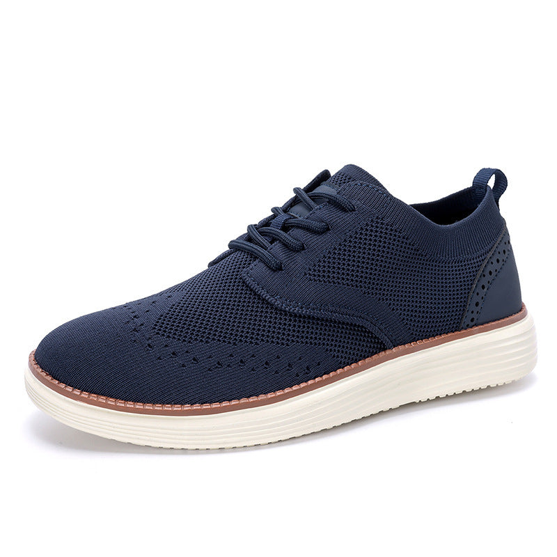 Herren nan gestrickter Oxford-Sneaker mit Wingtip-Perforation und federleichter EVA-Sohle Drune