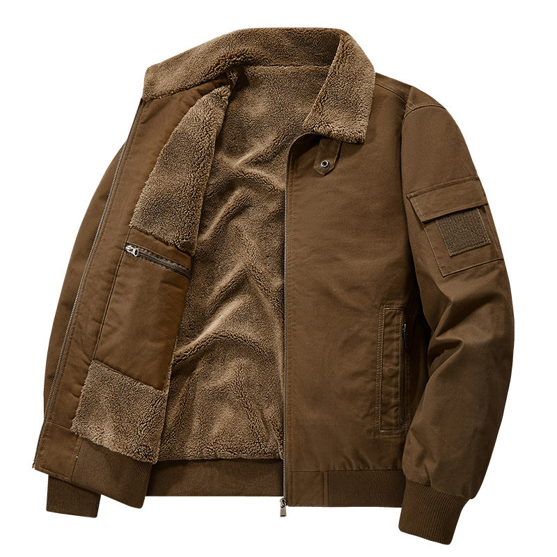 Herren Stylische Übergangsjacke mit Teddyfutter Drune