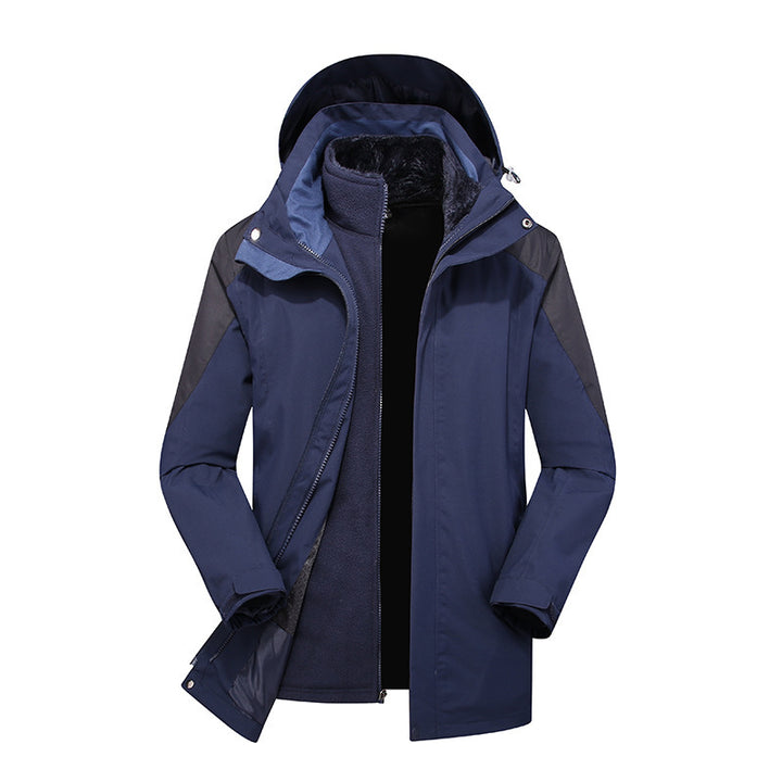 Damen Modulare Softshell-Regenjacke mit herausnehmbarer Fleece-Innenjacke und verstellbarer Kapuze Drune