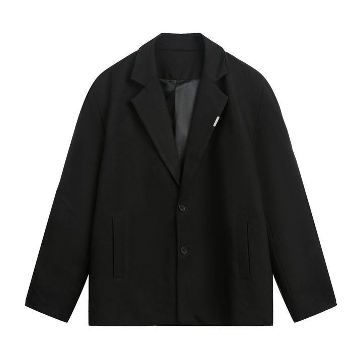 Unisex Boxy-Sakko im Oversize-Schnitt mit Reverskragen und dezentem Knopfverschluss Drune