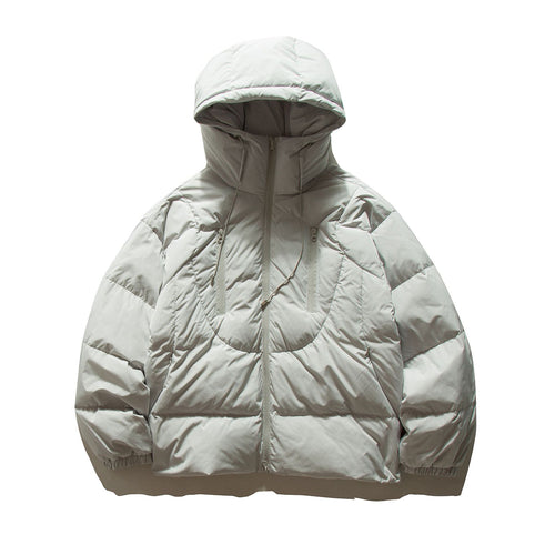 Damen Oversize gesteppte Kapuzenjacke mit voluminöser Thermowattierung Drune