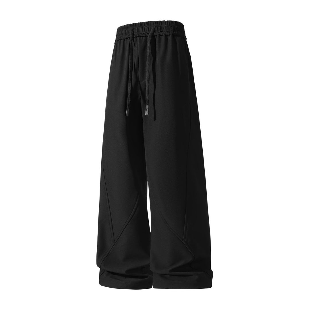 Damen Weite Culotte-Jogginghose mit elastischem Bund, Tunnelzug und dekorativen Nahtpaneelen Drune