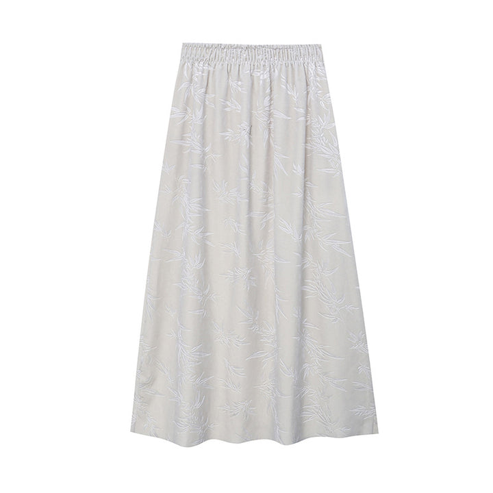 Damen lange Samtrock mit floralen Mustern Drune