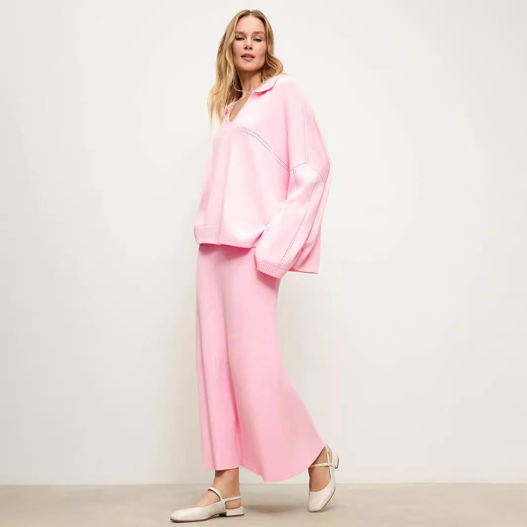 Damen Weicher Strickpullover mit modernem Lochmuster Drune