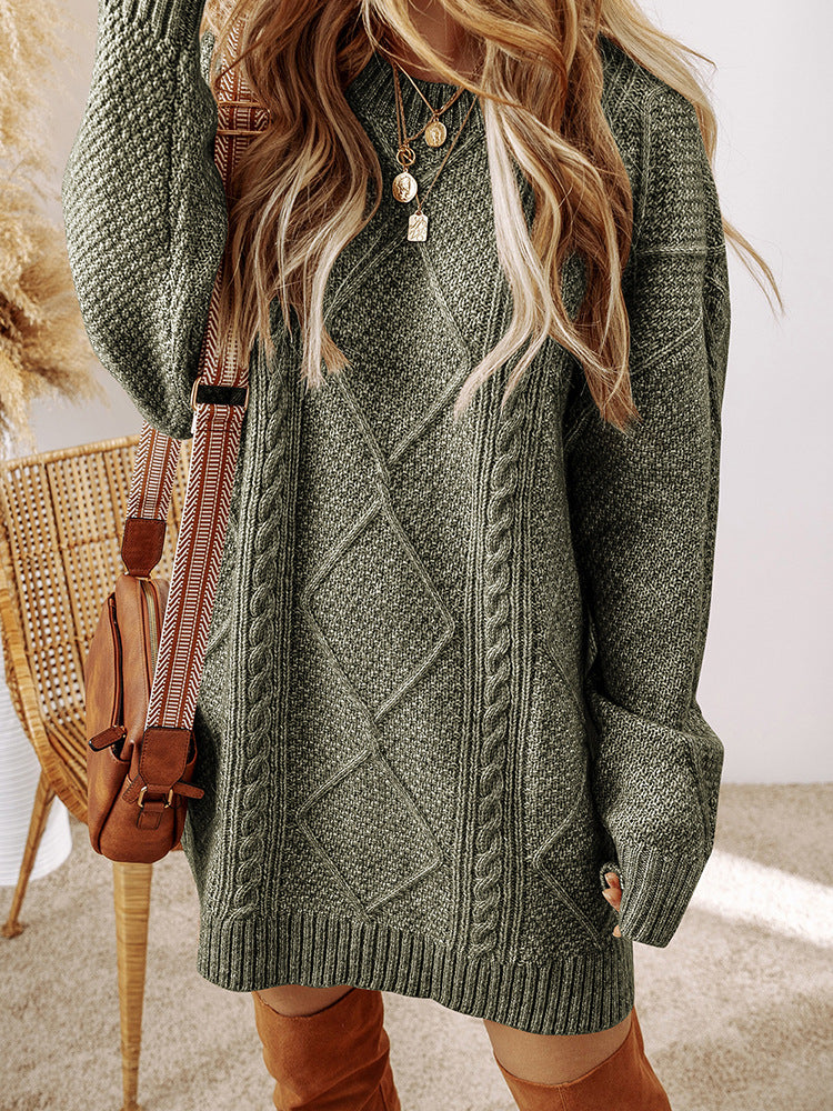 Drune | Übergröße Gestricktes Sweatkleid für Damen