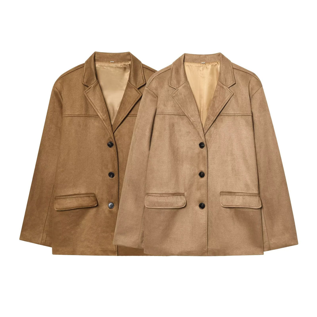 Damen eleganter und modischer Blazer mit praktischen Taschen Drune
