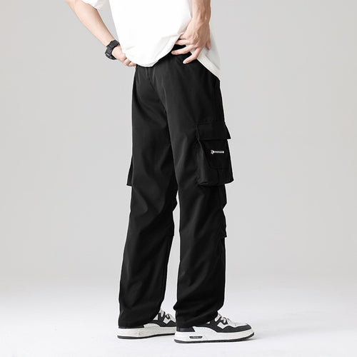 Herren Multifunktionale Cargo-Loungehose mit elastischem Tunnelzugbund, Mehrfachtaschen & verstellbarem Beinabschluss Drune