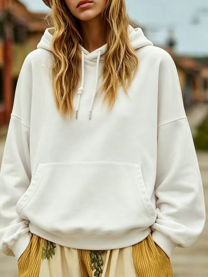Damen Oversize-Kapuzenpullover mit Kängurutasche und Relaxed-Fit Drune