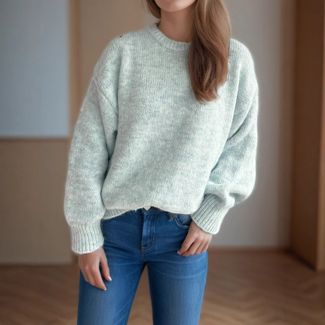 Damen Grobstrickpullover mit großzügigen Ärmeln und modernem Schnitt Drune