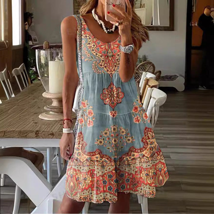 Damen Freizeitkleid mit verspieltem Muster Drune