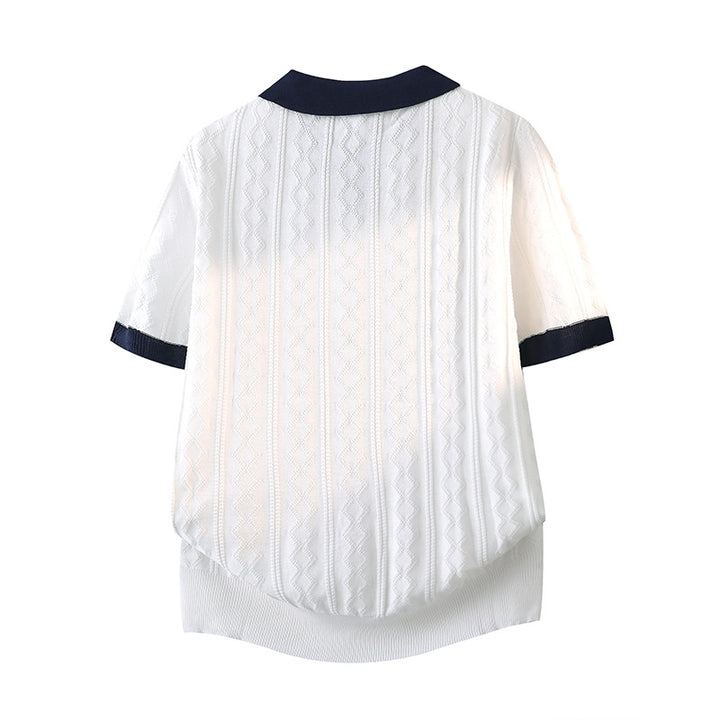 Damen Elegantes Polo-Kurzarmshirt Drune