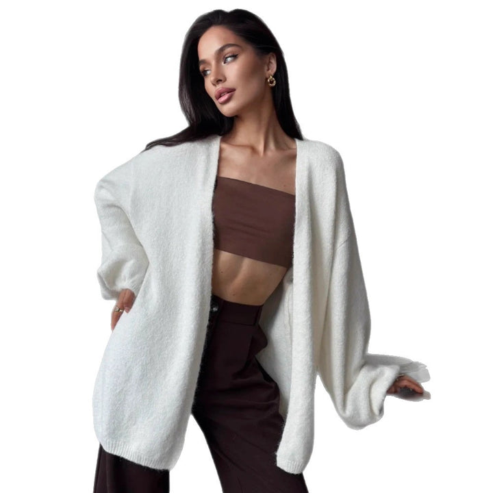 Damen Flauschiger Oversized Cardigan Drune