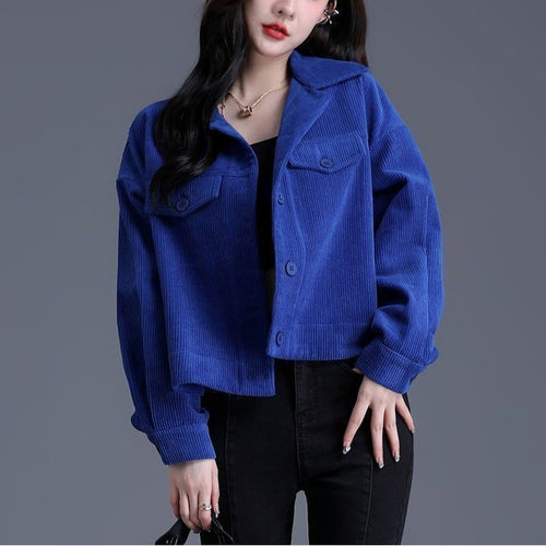Damen Kordjacke mit modernen Details Drune