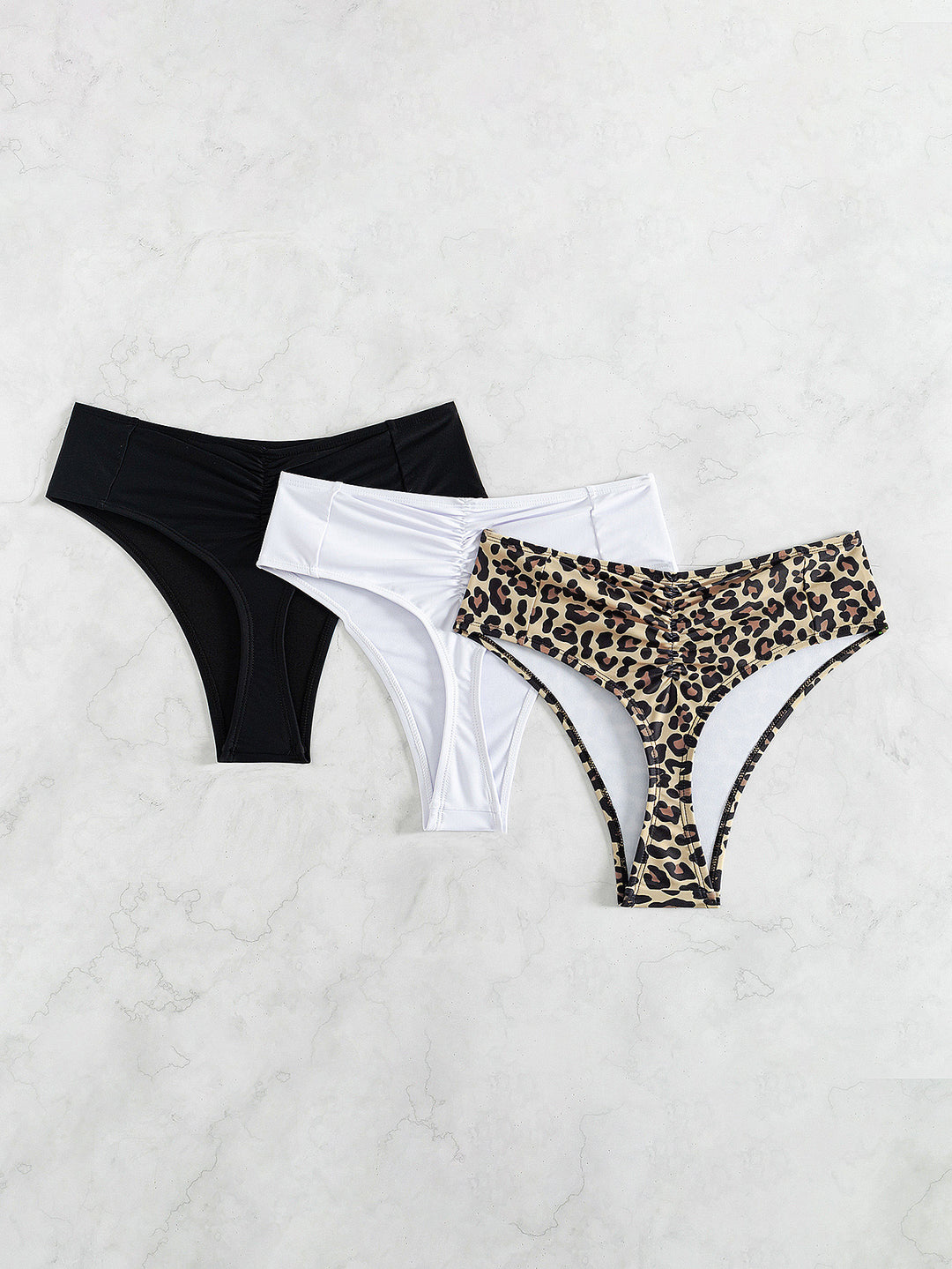 Damen Hochgeschnittener Bikini mit seitlichen Bindebändern Drune