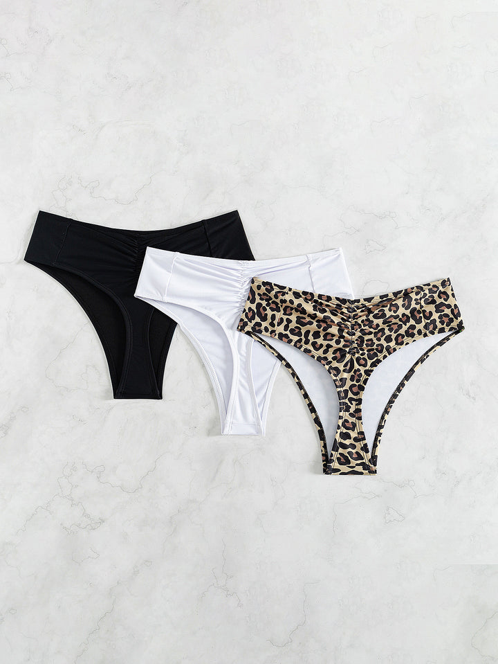 Damen Hochgeschnittener Bikini mit seitlichen Bindebändern Drune