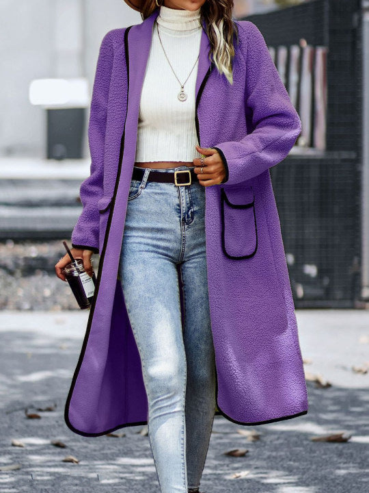 Damen Kuschelige Strickjacke mit aufgesetzten Taschen Drune