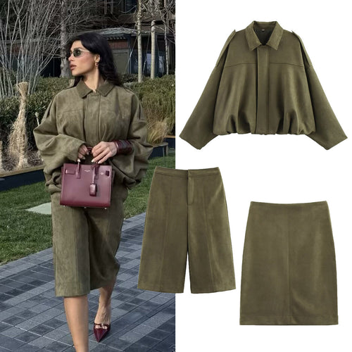 Damen Kurzjacke im Oversize-Cape‑Stil mit Ballonbund und Schulterklappen Drune