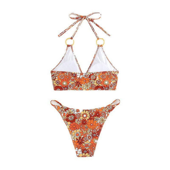 Damen Triangel-Bikini mit Schmuckdetails und verstellbaren Trägern Drune