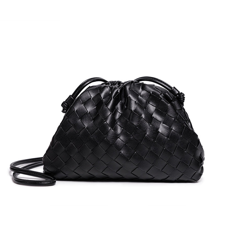 Drune | Leder Umhängetasche für Damen - Minimalistische Gewebte Tasche