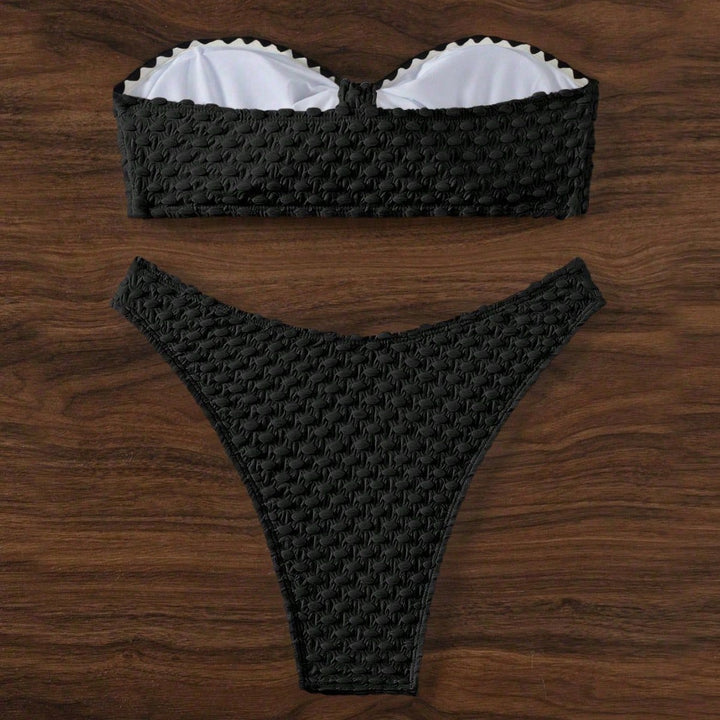 Damen Bandeau Bikinis mit einzigartiger Struktur Drune