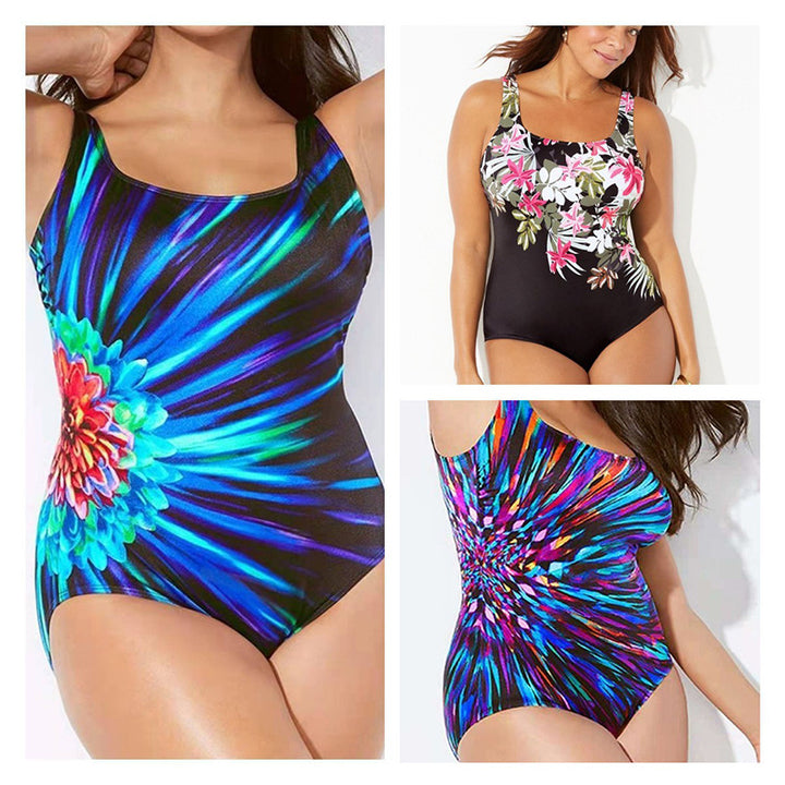 Damen Einteiliger Badeanzug mit floralem Design Drune