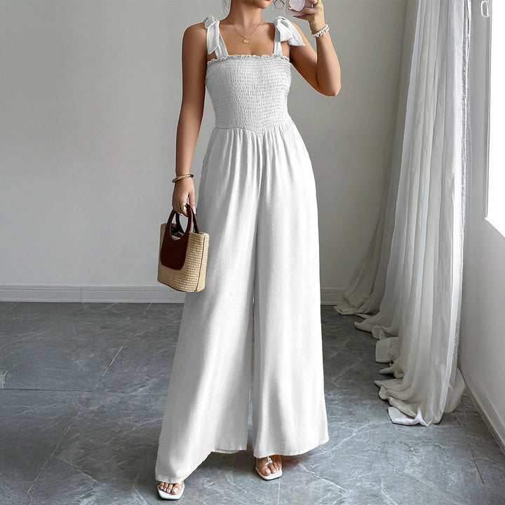 Damen Maxi-Kleid mit raffiniertem Rüschendesign und elastischem Oberteil Drune