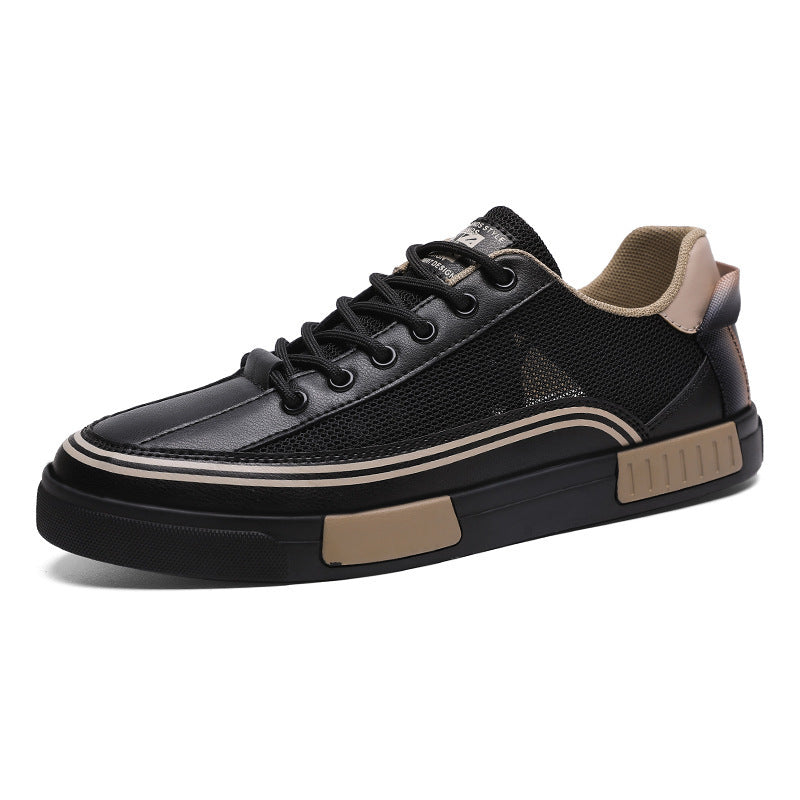 Unisex leichte Retro-Cupsohlen-Sneaker mit atmungsaktivem Mesh, gepolstertem Komfortfußbett und griffiger Gummilaufsohle Drune