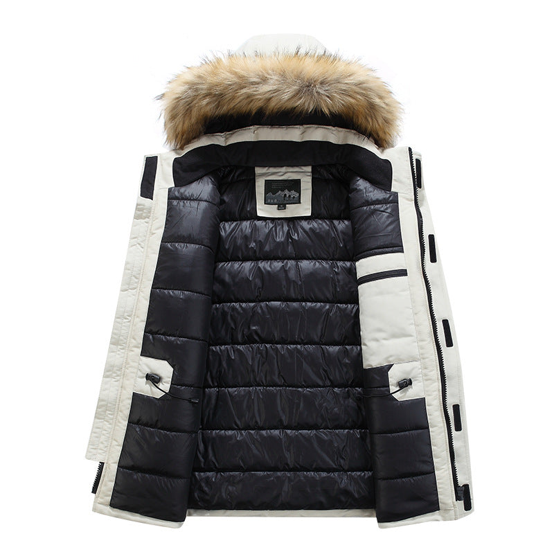 Herren Wärmeisolierender Winterparka mit Kunstfellkapuze und Funktionsfutter Drune