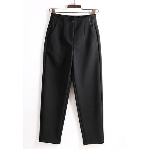 Damen Elegante und bequeme High-Waist Stoffhose Drune
