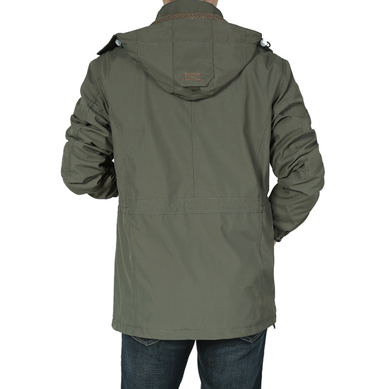Herren Praktische Übergangsjacke mit Multifunktionalen Taschen Drune