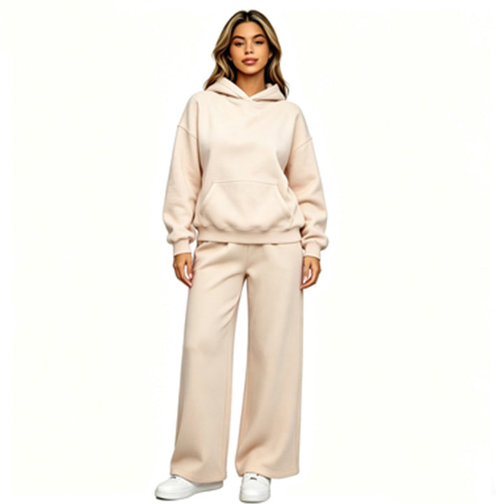 Damen Lässiger Kapuzenpullover mit weiten Hosen Drune