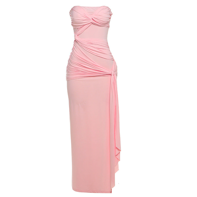 Drune | Rückenfreies Röhrentop-Kleid mit Seitenschlitz