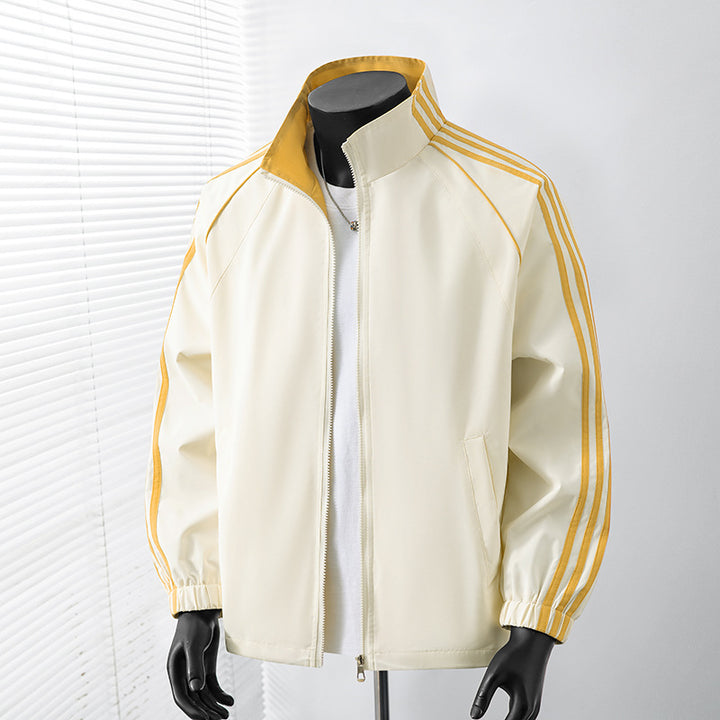 Herren Sportliche Windbreakerjacke mit hochschließendem Kragen