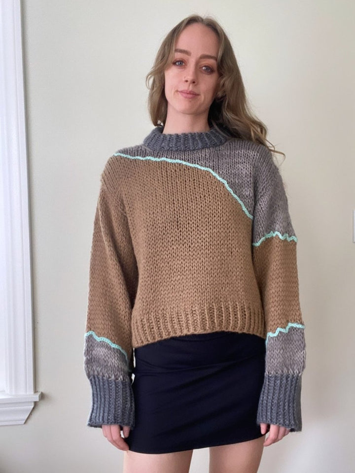 Damen Grobstrickpullover Drune