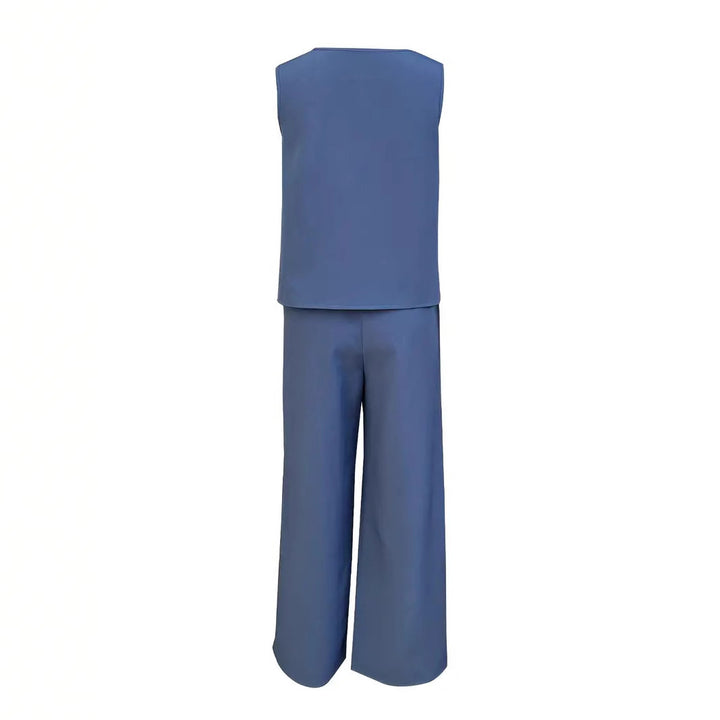 Damen weiches Oberteil und elegante weite Hose Drune
