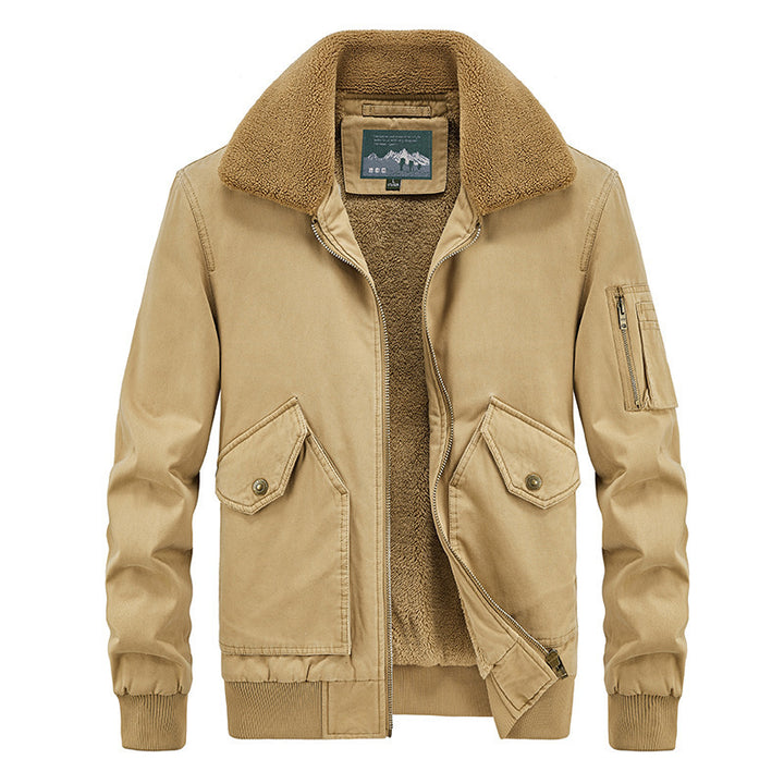 Herren Aviator-Blouson mit Sherpa-Kragen und Thermo-Teddyfutter Drune