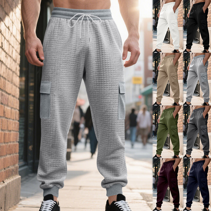 Herren lässige Cargo-Jogginghose mit elastischem Bund und praktischen Seitentaschen Drune