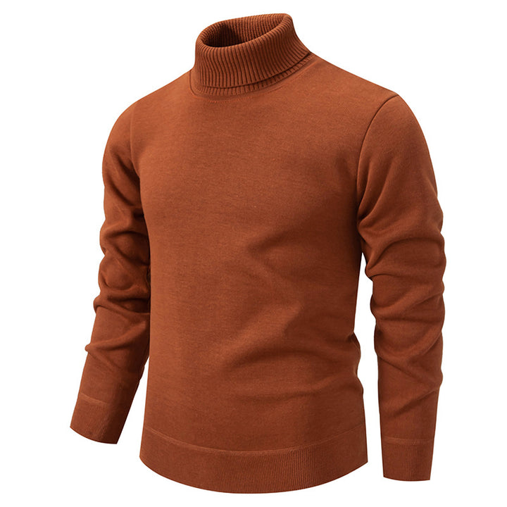 Herren Feinstrick Rollkragenpullover mit schmaler Passform und gerippten Bündchen Drune