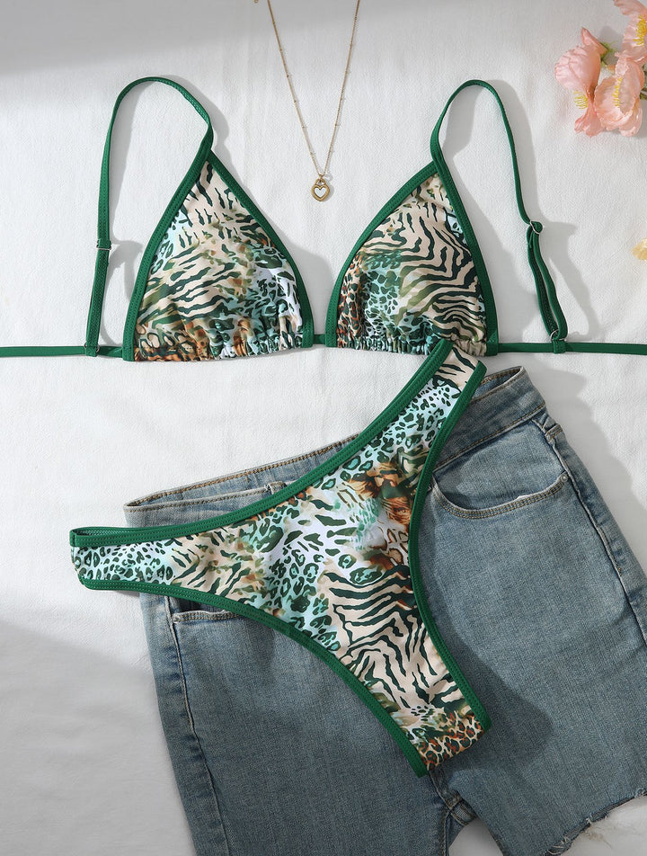 Damen Tiermuster Bikini Set Drune