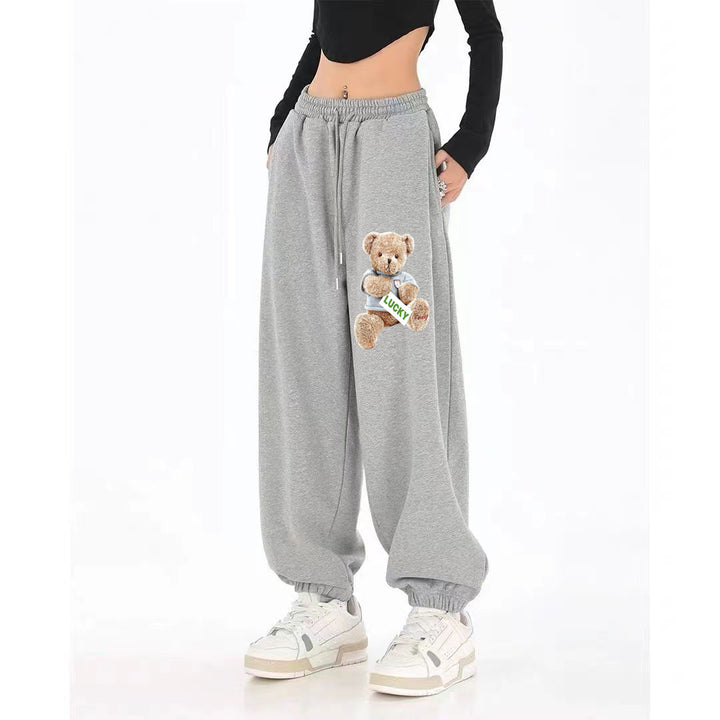 Damen Freizeit-Hose mit Teddy-Motiv Drune