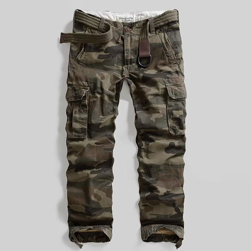 Herren Cargohose mit multifunktionalen Taschen und modernem Camouflagemuster Drune