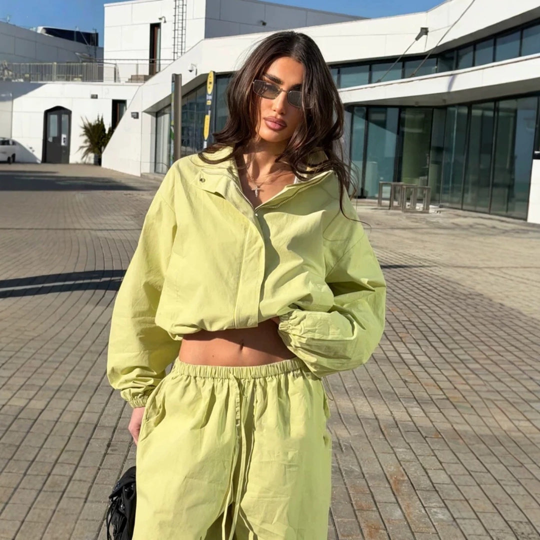 Damen Kurze Regenjacke Drune