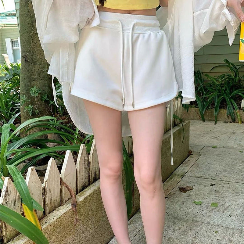 Damen Sportliche Shorts mit verstellbarem Bund und seitlichen Taschen Drune